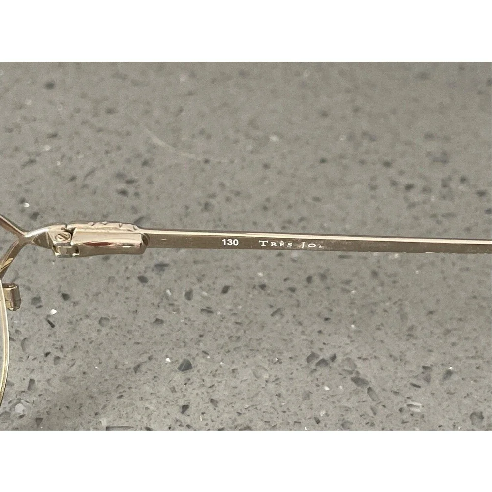 Marchon Tres Jolie Eyeglasses Frames ONLY 110 662 Gold Full Rim Oval 54-17-130